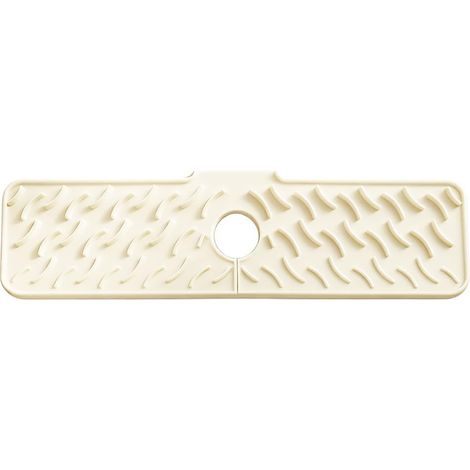 1 tapis de récupération d'eau en silicone, anti-éclaboussures pour robinet, plateau d'égouttage pour cuisine et salle de bain (1/5)