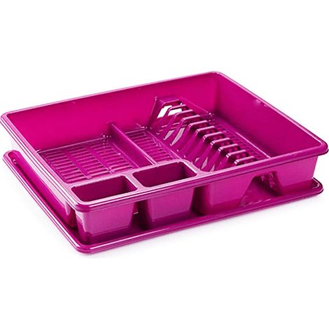 Escurreplato de plastico  Rosa (1/4)