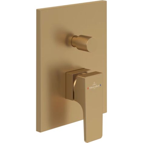 Mitigeur mécanique encastré avec inverseur VILLEROY ET BOCH Architectura Square Brushed Gold (1/5)