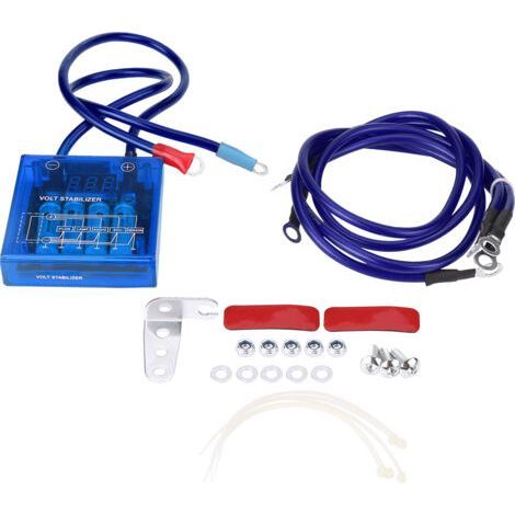 Kit universal de regulador/estabilizador de voltaje para ahorro de combustible con 3 cables de tierra azules. (1/5)