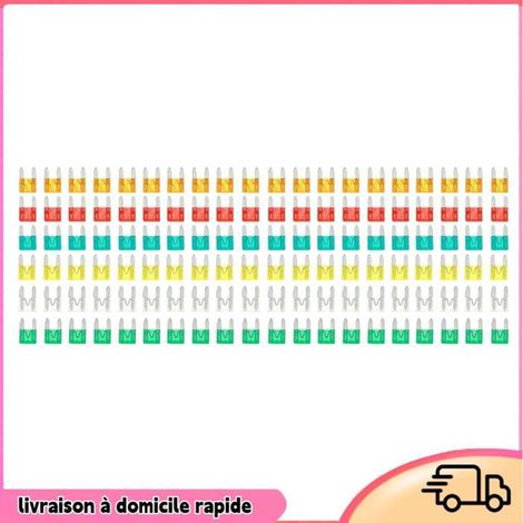 Dilwe Fusible standard 120pcs Mini lame fusibles Assortiment de voitures automobiles Kit de fusible 5A 10A 15A auto commutateur (1/4)