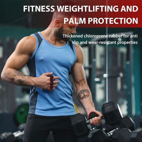 Coussinets Préhension - Néoprène - Pour Traction Musculation Gym Crossfit Haltérophilie - Lot de 2 (1/5)