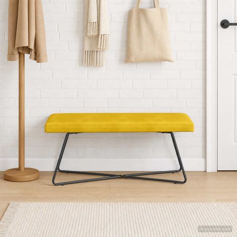 panchina Giallo 110 x 40 x 45 cm Velluto vidaXL