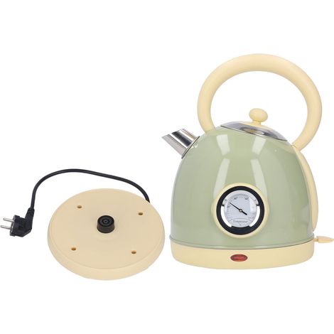 Bouilloire électrique verte avec thermomètre, petite et maniable, bouilloire à thé, prise UE 220‑240V (1/5)