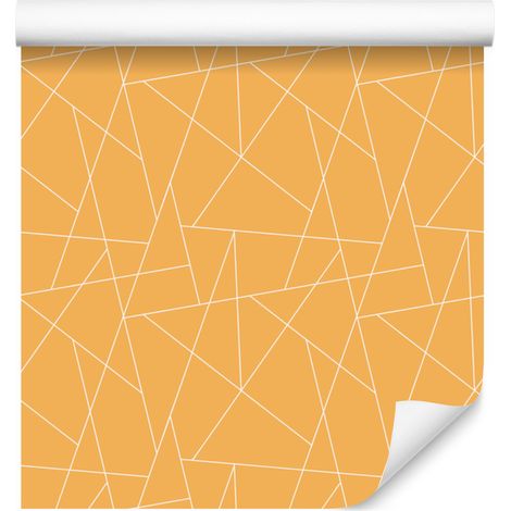 Carta da parati con motivo geometrico dorato, dettagli nitidi 50x1000 cm (1/5)
