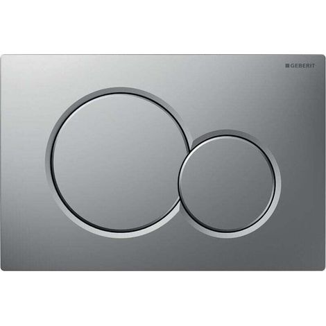 Plaque de commande WC Geberit Sigma 01 chrome mat – Dimensions 246x164mm – Double touche pour rinçage économique – Installation sans outil