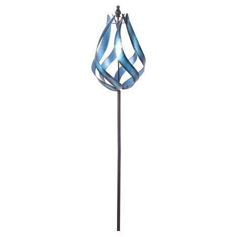 TrendLine Gartenstecker Metall Windrad 140 cm blau Gartenstecker