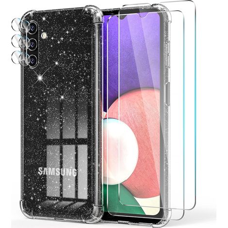 COQUE EN SILICONE TRANSPARENTE POUR SAMSUNG GALAXY A13 5G + 2 VERRES TREMPÉS (1/4)