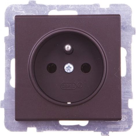 Sonata Einzelsteckdose mit/ohne Schokoladenmetallic GP-1RZ/m/40