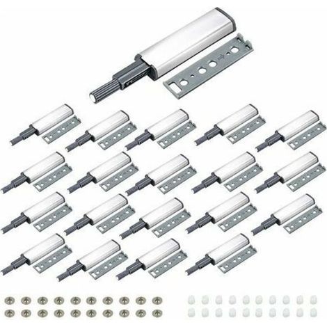 20 PCS Push to Open Aimant Poussoir Porte Placard Loquet Magnetique,Tampon Amortisseur pour Armoire Tiroir,Ouvre et Ferme la Porte avec Pression pour La Porte de L'armoire,Tiroir,Meuble et Placard