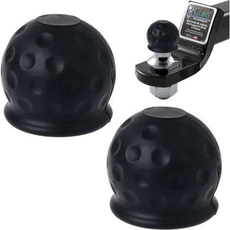 Cache boule d’attelage universel en caoutchouc – 2 pièces, protection résistante pour boule de remorquage voiture