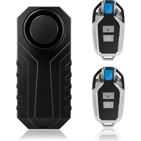 Alarme antivol de vélo 113 dB avec télécommande, alarme de sécurité sans fil à vibrations pour moto électrique, accessoires de vélo électrique, système d'alarme de voiture étanche avec détecteur de (1/5)