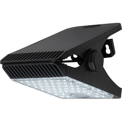Clip para lámpara solar compacta, color negro neutro, LED, 4W, sensor de movimiento, IP44, clips Eko-Light (1/3)
