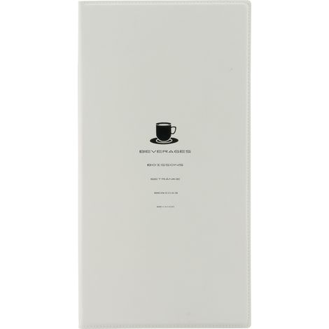 Carte des boissons simili cuir de la gamme Tendance, 2 double inserts inclus (présente 8 pages) - Securit