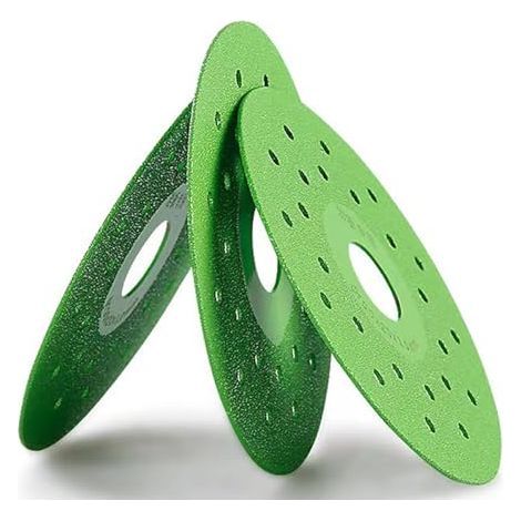 3 Stück 100 mm ultradünne, vakuumgelötete Diamantschleifscheiben, Diamant-Sägeblätter mit Fasen für Keramik, Fliesen, Marmor und Glas (1/5)