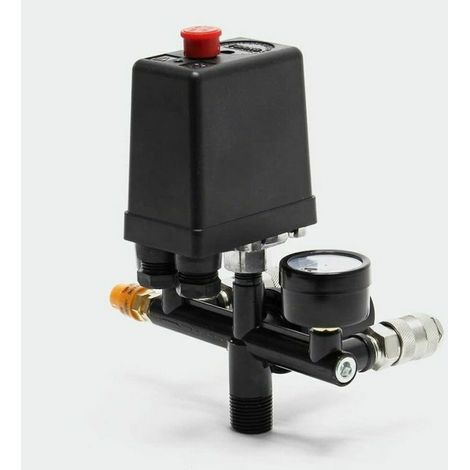 Druckregler mit Druckschalter für Kompressor. Druckschalter mit 2 Anzeigen – Filter- und Kompressorregler.