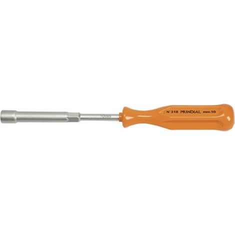 Cacciavite a bussola foro profondo in acciaio cromo-vanadio -mm 6 x 115 - manico mm 114 x 28