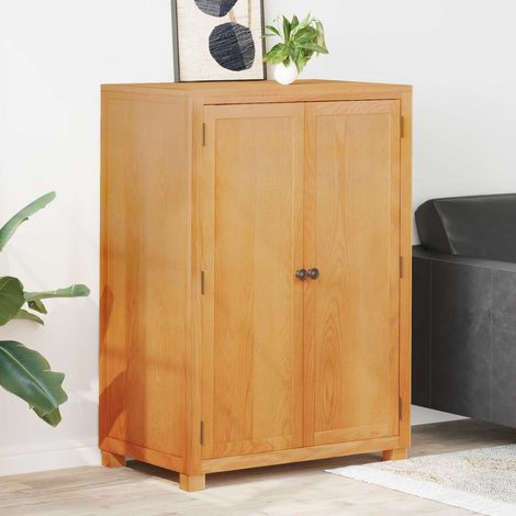 Kleiderschrank mit Speicher mit Tür Braun Holzwerkstoff