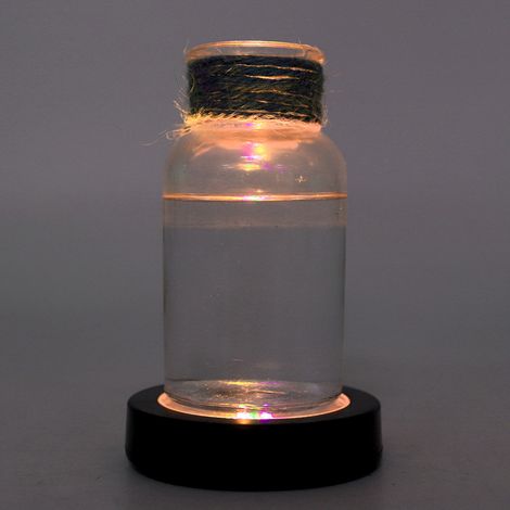 Sous-verre à vin lumineux avec LED multicolores, coque noire, piles non incluses. (1/5)