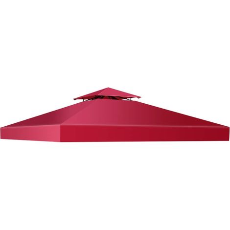 Tessuto copertura superiore per gazebo Telo tetto ricambio per gazebo 3x3M Rosso Bordeaux (1/4)