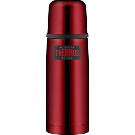 Thermos Light & Compact Beverage Bottle 0,35 l, Thermos in Acciaio Inox, Colore Rosso con Bicchiere, 12 h Caldo/Freddo 24 h, Lavabile in lavastoviglie, Assolutamente ermetico, Senza BPA (1/5)