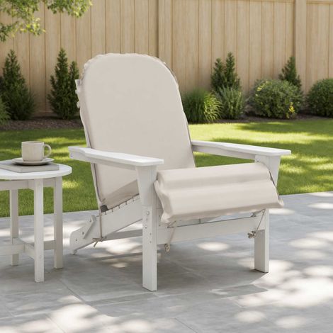 vidaXL Coussin de transat ensoleillé GEMERT 100 % polyester Blanc (1/5)