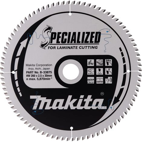 MAKITA B-33875 Specialized TCT laminate 260mm x 30mm x 84T