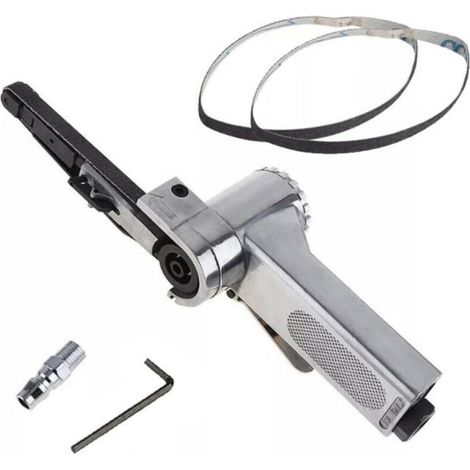 Mini pneumatic belt sander, pneumatic hand tool for sanding metal and wood (1/4)