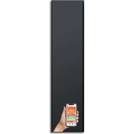 Radiateur électrique vertical à inertie 2000W – Dual-Therm avec Wi-Fi – Écran LCD – Protection IP24 – 2 barres porte-serviettes en aluminium – Radialight (1/10)
