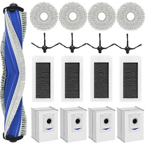 Aspirateur robot X5 Pro, X5 Omni : brosse latérale principale, filtres HEPA, lingette de nettoyage, sacs à poussière, accessoires (1/5)