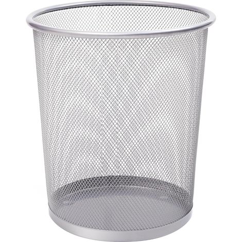 Papelera malla metalica 12 Litros Gris (1/5)