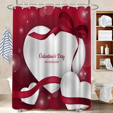 Rideau de bain 180x180 tissu respirant voile de douche pour une déco d’hiver réconfortante (1/5)