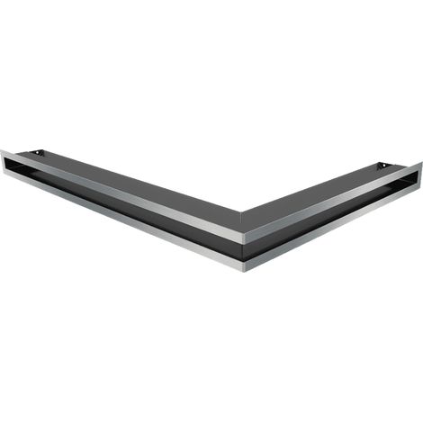 Eck-Lüftungsgitter LUFT links 76,6x54,7x6 Edelstahl (1/5)