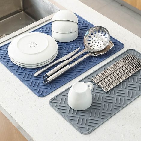 Sous-Plat Rond - Tapis En Silicone Alimentaire - Résistant À La Chaleur Jusqu'à 230 °C - Antidérapant - Pour Cuisinière, Micro-Ondes, Four Et Lave-Vaisselle - Lot De 4 (1/5)