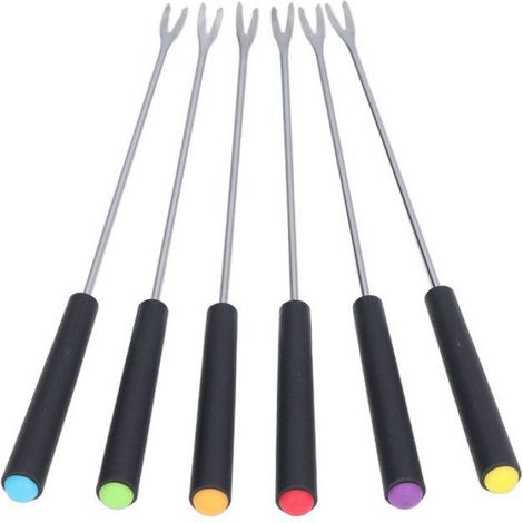Ensemble de fourches à fondue 6 PCS Fondue Forks jardin barbecue (1/5)