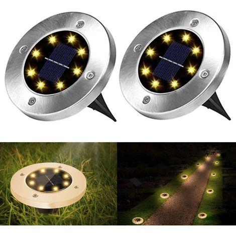 lampes solaires au sol lumières extérieures imperméables de paysage jardin pour cour pelouse patio 2 (1/5)