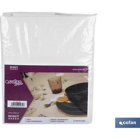 Tischschutz aus phthalatfreiem Schaumstoff, 140 x 250 cm (1,5 mm dick), aus weißem Polyester und PVC (1/3)