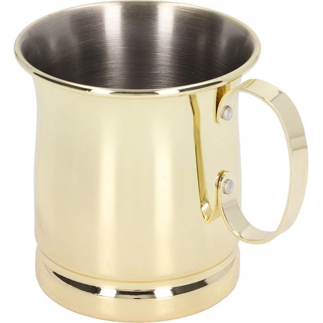 Mug à cocktail 400 ml en acier inoxydable antirouille, idéal pour la maison, le bureau ou l'école (couleur or).