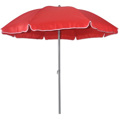 TrendLine Sonnenschirm rot Ø 180 cm UV-Schutz: 60+ Sonnenschutz Strandschirm
