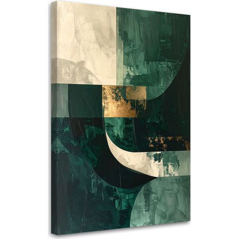 Quadro su tela, Forme astratte verde, 40x60 (1/5)