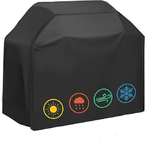 Housse de barbecue extérieur – 210D Oxford, imperméable, anti-UV – Cordon ajustable – Pour gaz, 114–190 cm (1/5)