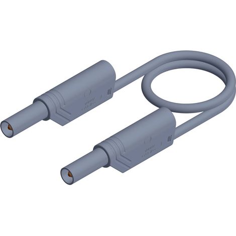 Hirschmann Test & Measurement MLS WS 100/2,5 Puntali di sicurezza Spina a banana 4 mm Spina a banana 4 mm 1.00 m Grigio