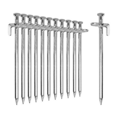 12x Stahl-Zeltnägel - Lange und robuste Heringe für Camping und Outdoor-Aktivitäten - Zeltnägel (1/5)