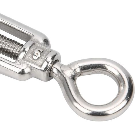 Tensioner, Stainless Steel Eye M6 Open Body Tensioners for Tensioning Cable or Material Tensioning Metal Cable Rope Tensioner (1/3)