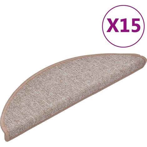Maison Exclusive - Stufenmatten 15 Stk. 56x17x3 cm Hellbraun Halb (1/5)