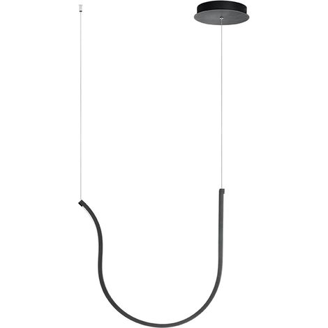 Suspension LED moderne en métal Arqua - Noir (1/2)