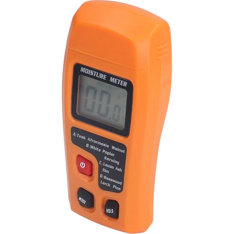 Holzfeuchtemessgerät - Feuchtigkeitsmesser für Parkettböden, Karton und andere Materialien - Oranges Hygrometer (Batterie nicht enthalten, Lieferung ohne Batterie) (1/5)