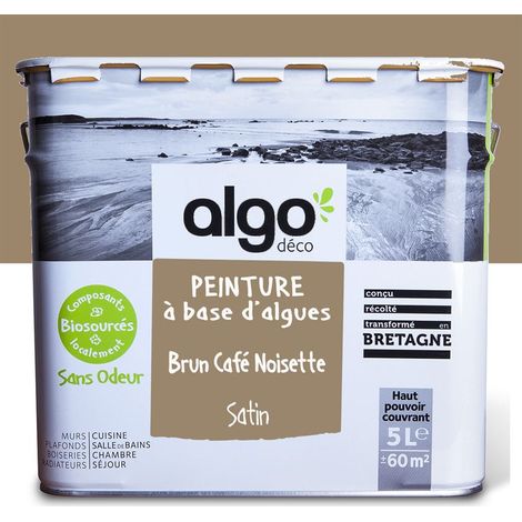 Peinture écologique Algo - Satin - Brun café noisette - 5L (1/5)