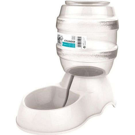 M-PETS Wasserspender Zylinder - 3500ml - Weiß - Für Hunde