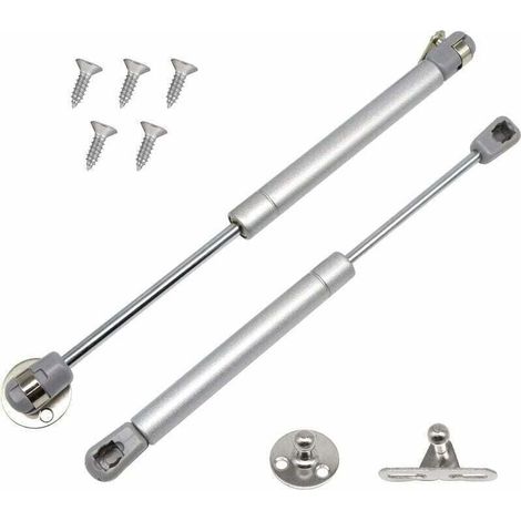 Lot de 2 Verin a Gaz, 60N/6 kg Verin Meuble Ressort Amortisseurs à Gaz, Charnières à Fermeture Douce, Verin Hydraulique Verin Placard pour Armoires Cuisine(2, 60N),,DEBUNS (1/4)